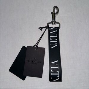 Valentino Garavani Leather VLTN Keychain UNISEX